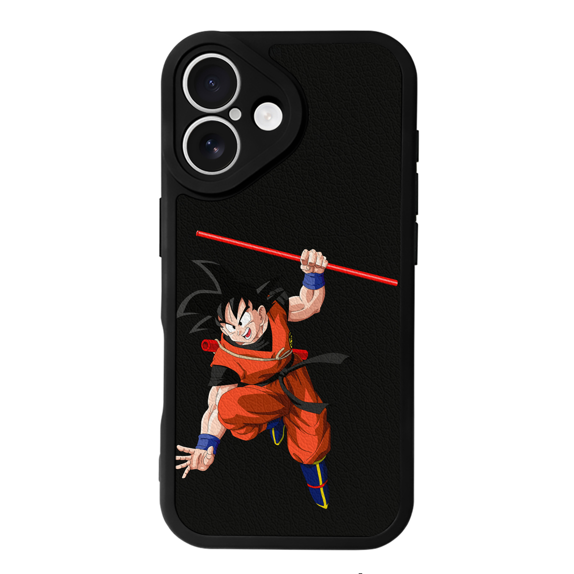 （画像用） ドラゴンボール 孫悟空（そん ごくう）Son Goku カカロット DRAGON BALL Kakarotto 【iPhone 16シリーズ対応】シリコンスマホケース（レザー調） 材質：シリコン